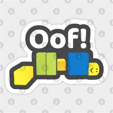 OOF Roblox Oof Meme Gaming Noob For Kids - Roblox - Sticker | 20% OFF Today Sale | Printblur