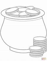 Printable Gold Coins Coloring Pages sketch template