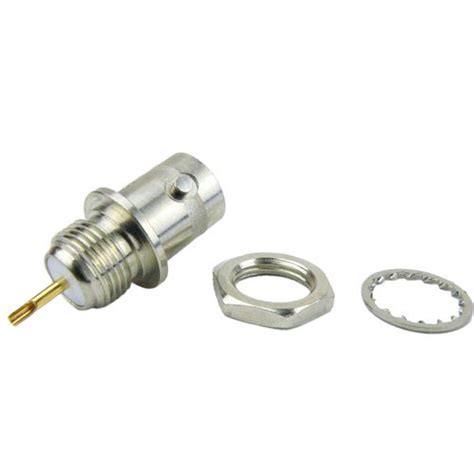 75 Ohm BNC Female (Jack) Bulkhead Connector Cup Terminal Solder, Solder