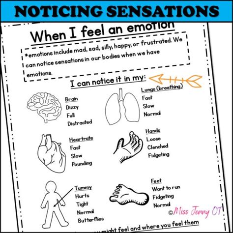 Interoception Activities For Kids Worksheets - Miss Jenny OT