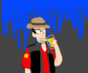 Sniper (TF2) Accidentally Drinks His Jarate - Drawception