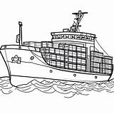 Cargo Ship coloring Pages  ColoringLib sketch template