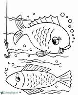 Fish Coloring Pages Two Hook sketch template