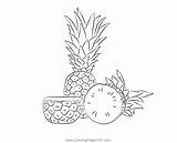 Pineapples Look Coloring Page For Kids  Free Pineapple Printable sketch template