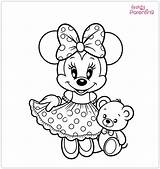 Baby Minnie Mouse Coloring Pages Printable sketch template