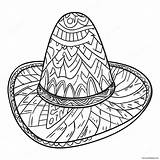 Sombrero Coloring Page 70844 56076 sketch template