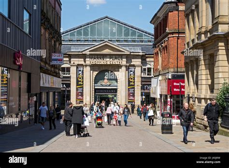 Entrance to the Market Place Shopping Centre, from Market Street, Bolton, Greater Manchester ...