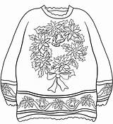 Free Printable Ugly Sweater Coloring Page Pages sketch template