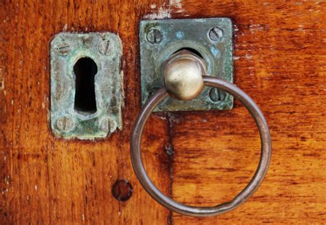 Free Images : antique, old, security, material, screw, front door, knob, copper, entry, input ...