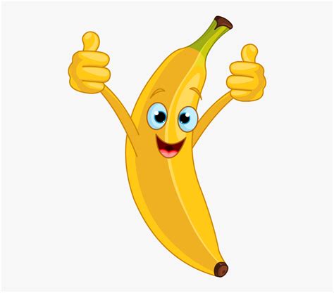 Bananas Transparent Happy - Smiley Banana Clipart, HD Png Download - kindpng