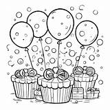 Download Birthday Party Coloring Page Pages Online  Creative sketch template