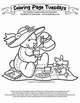 Tea party coloring Pages To Download And Print For Free sketch template