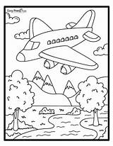 Printable Airplane Coloring Pages  Lots Of Free Sheets Easy Peasy sketch template