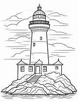 Lighthouse Coloring Sheet Free To Print  Kokoprintcom sketch template