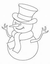Blank Snowman Coloring sketch template