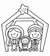 Xmas Coloring Pages Nativity sketch template