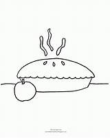 Pie Coloring Apple Clipart Pages Clip Pumpkin Appleseed Johnny Drawing  sketch template