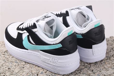 Ladies Nike Air Force 1 Shadow “Diamond” White/Black-Aurora - FavSole.com