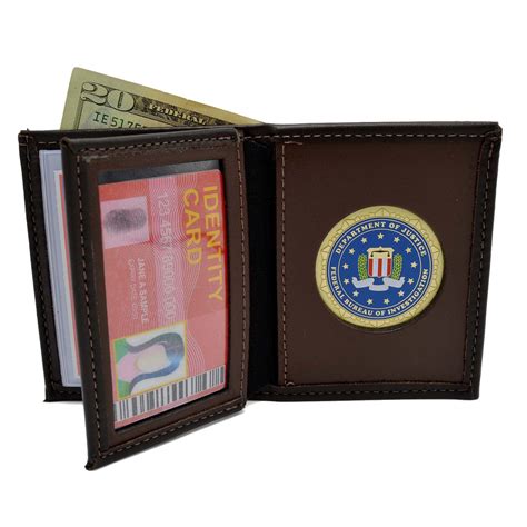 FBI Federal Bureau Investigation Medallion Bi-fold Men's Leather Wallet | DOJWallet