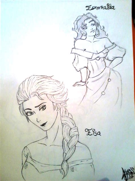 Disney princesses 1 : Elsa 'n Esmeralda by SnowyAl on DeviantArt