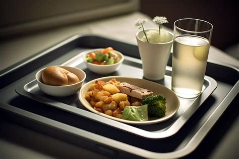 Premium AI Image | Nourishing Care A Look at Hospital Food Tray