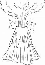 Volcano Coloring Pages Printable Sketch Page sketch template