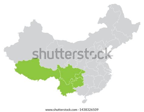 Map Chinese Region Southwest China Stock Vector (Royalty Free ...