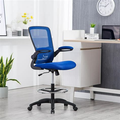 Serena Mesh Drafting Chair, Tall Office Chair for Standing Desk by ...