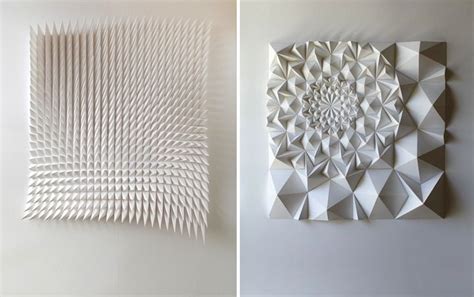 Intricately Folded Geometric Paper Sculptures | Paper sculpture, Geometric origami, Geometric ...