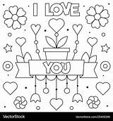 I Love You Coloring Page sketch template