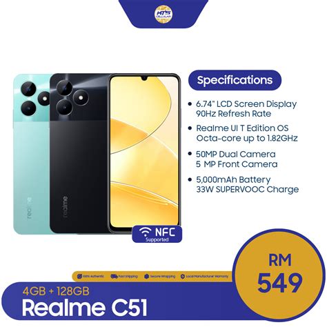 [PRE ORDER] Realme C51 (4GB+128GB) Smartphone - Original 1 Year Warranty By REALME Malaysia (ETA ...