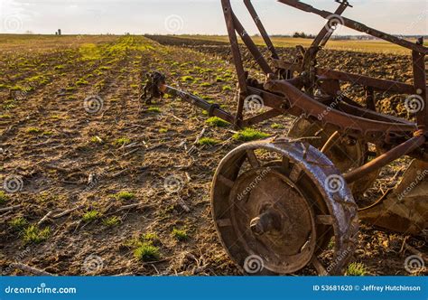 Plow in field stock photo. Image of farm, plough, nature - 53681620