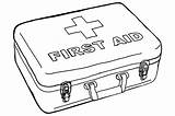 First Aid Kit Coloring Page Pages sketch template
