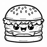 Very Happy Hamburger coloring Page  Download Print Or Color Online sketch template