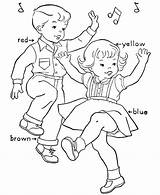 Birthday Dance Coloring Page Kids Party  sketch template