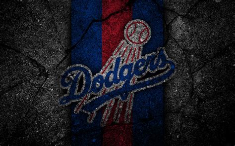 4K, MLB, Los Angeles Dodgers, Baseball, Logo HD Wallpaper