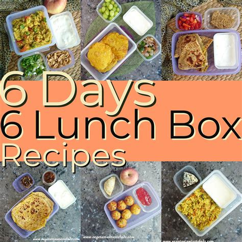 Lunch Box Recipes Menu | 6 Days 6 Lunch Box Recipes | easy to make lunch box recipes ideas ...