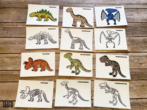 Dinosaur Skeleton Puzzle Printable