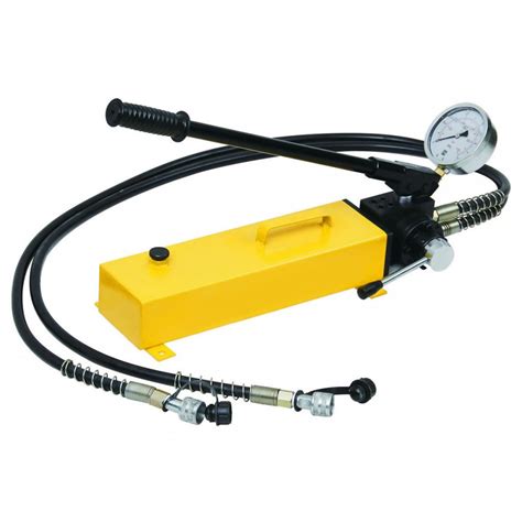 Double Acting Hydraulic Hand Pump with Pressure Gauge (700Ba