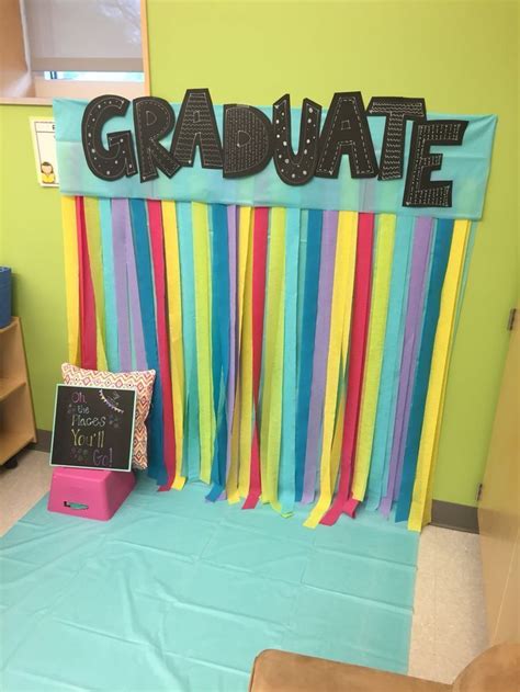 Prek Graduate Backdrop Ideas #iteach #prek #graduationideas #preschool #playtimefelts ...