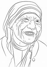 Mother Teresa coloring Page  ColouringPages sketch template