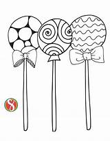 Lollipop Coloring Page sketch template