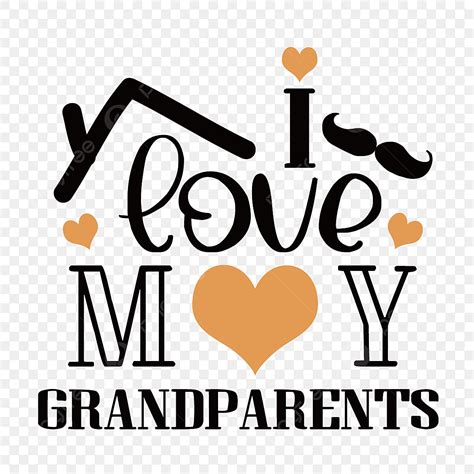 Grandparents Day Clipart Hd PNG, Hand Drawn Cartoon Grandparents Day Font, Svg, Line, Black PNG ...