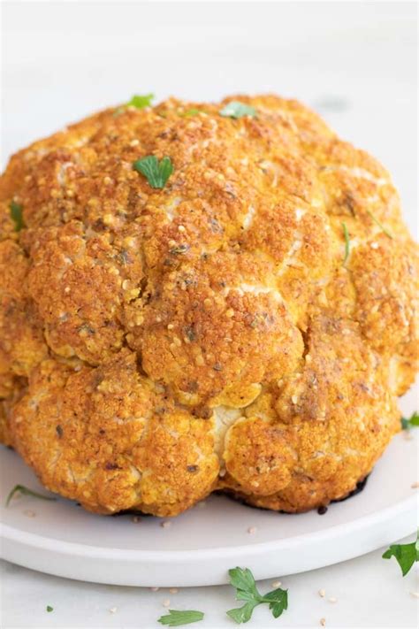 Vegan Roasted Cauliflower Head Recipe | Deporecipe.co