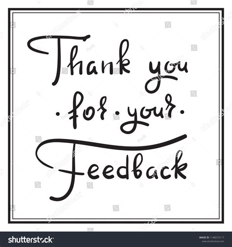 Thank You Your Feedback Simple Thankful Stock Vector (Royalty Free ...