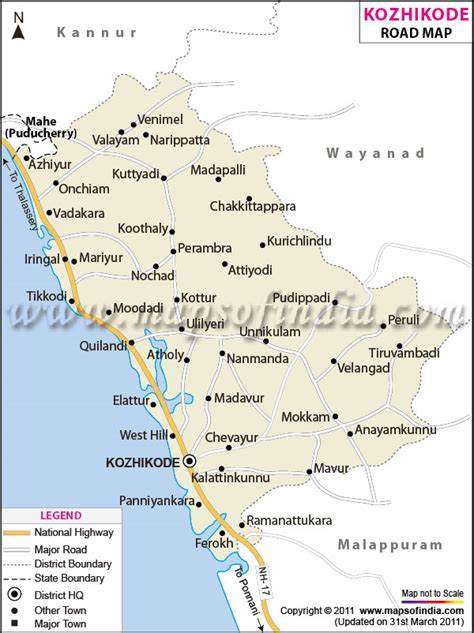 Kozhikode Road Map