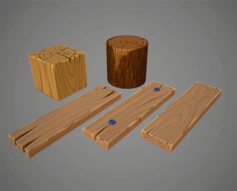 ArtStation - Stylized Hand-painted Wood Texture Practice