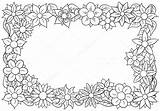 Flower Border For Coloring Stock Vector By ©antimartina 46% OFF sketch template