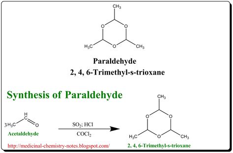 Medicinal chemistry of Paraldehyde - Medicinal Chemistry Lectures Notes