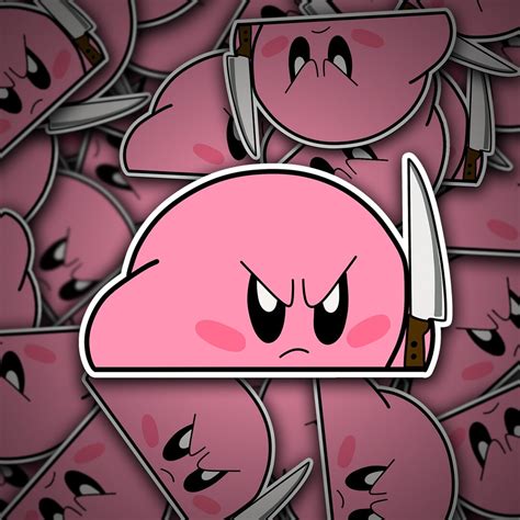 Angry Peeking Kirby Vinyl Sticker Funny Car Sticker 4x4 4WD Aussie Meme ...